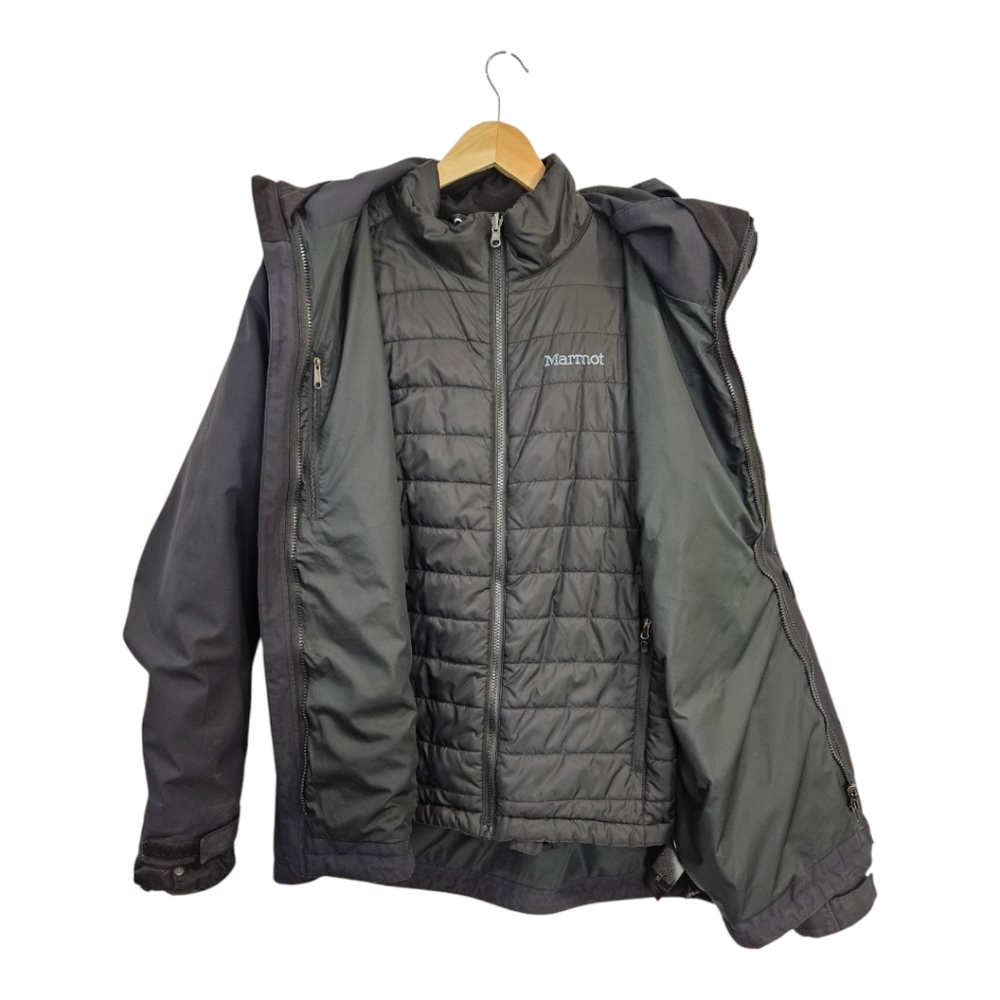 Marmot Men's Gore-Tex Minimalist Component 3-in-1 Black Jacket Size Large